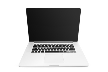 laptop isolated on white backgroundの写真素材