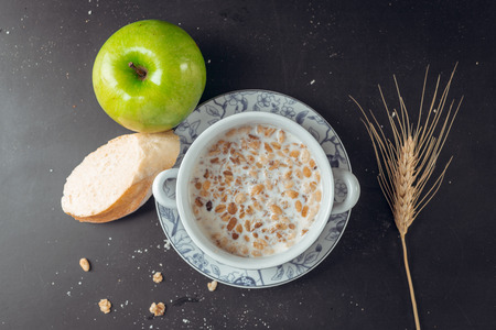 Muesli breakfastの写真素材