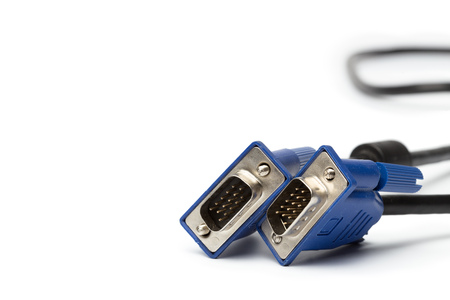VGA tech pc input cable connector isolated on white background