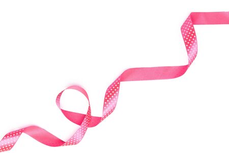 Mix Pink ribbon on a white backgroundの写真素材