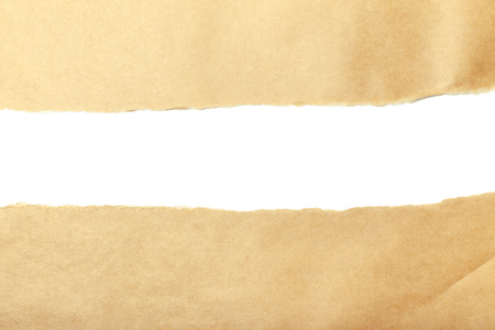 Brown package paper tornの写真素材