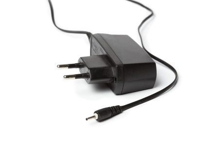 Electric power adapter isolated on white background