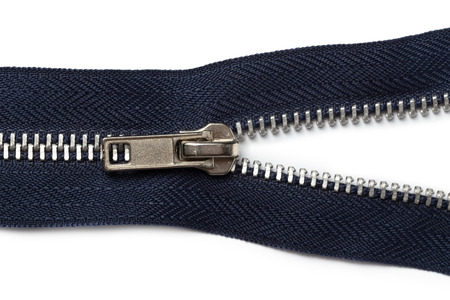 Zipper on white background