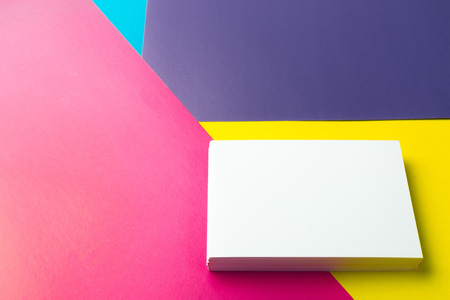 Business card blank over colorful abstract background.の写真素材