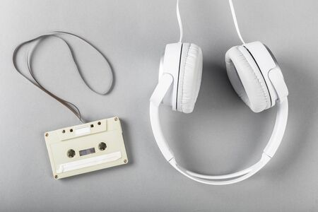White headphonesの写真素材
