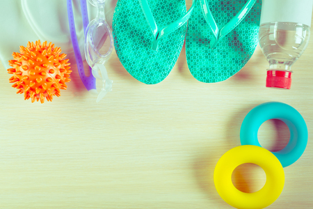 accessories for swimming poolの写真素材