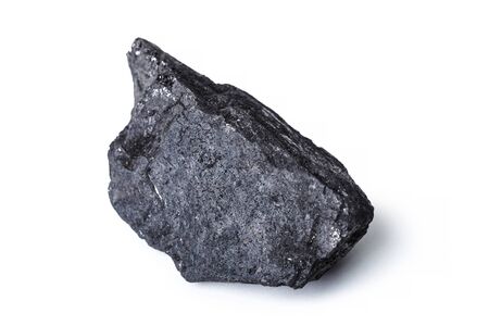 Natural wood charcoal Isolated on white