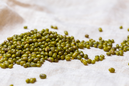 Green bean seed on table.の写真素材