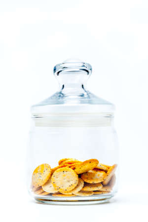 cookies bretzels on a white backgroundの写真素材