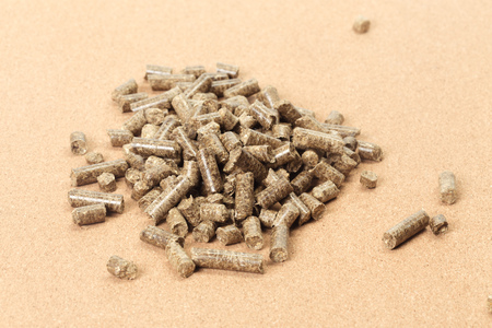 Resource. Pellets on the tableの写真素材