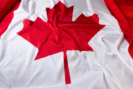wavy Canadian flagの写真素材