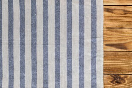 Background with empty wooden table with tableclothの写真素材