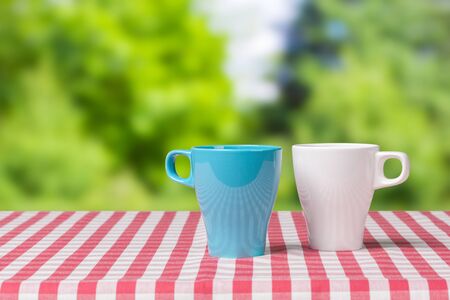 Coffee Cup on a tableの写真素材