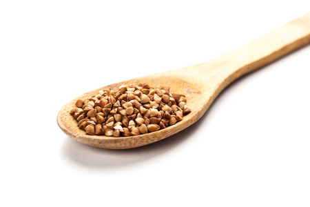 buckwheat isolated on white backgroundの写真素材