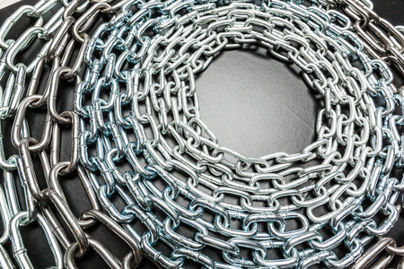 chains on a black background