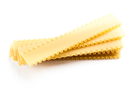 Raw spaghetti on white background.の写真素材