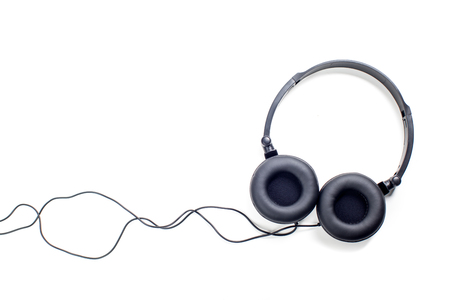 Headphones. Isolated on white backgroundの写真素材