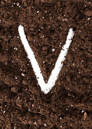 Alphabet written on-ground coffeeの写真素材