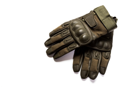 Gloves isolated on white backgroundの写真素材