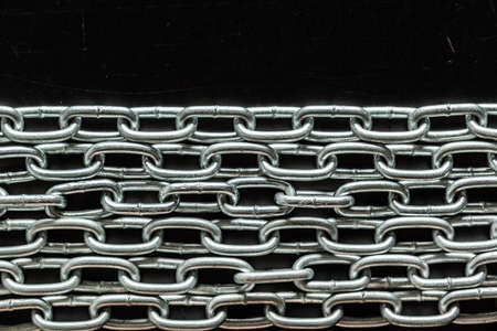 Strong chain black backgroundの写真素材