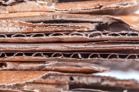 Corrugated cardboard backgroundの写真素材