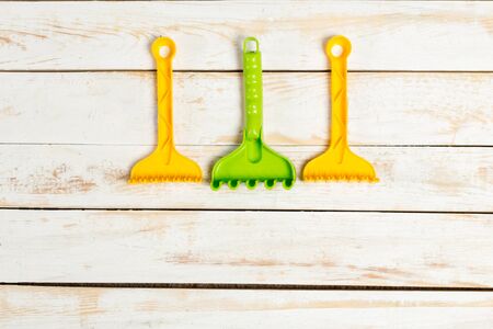 children toys, top viewの写真素材