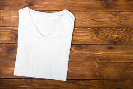white cotton t-shirtの写真素材