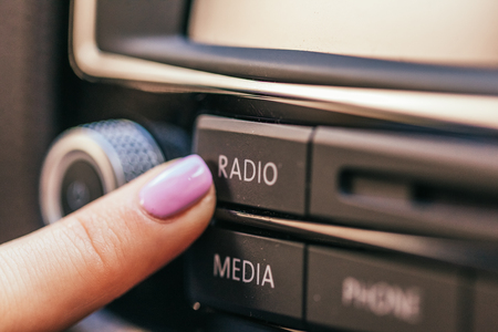 woman driving a carの写真素材