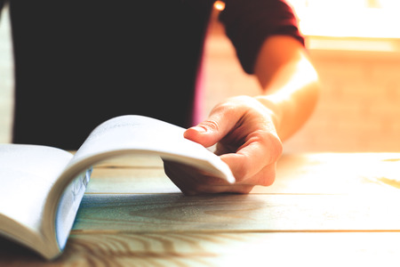 Woman reading the book