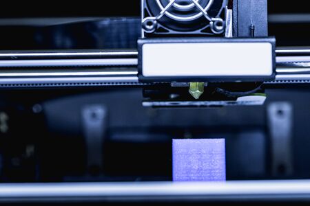 head of 3d printer in action