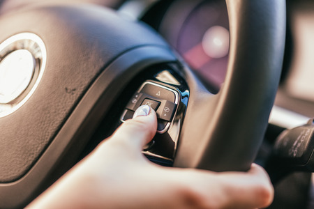 woman driving a car