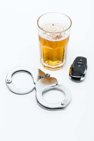 Alcohol and car keysの写真素材