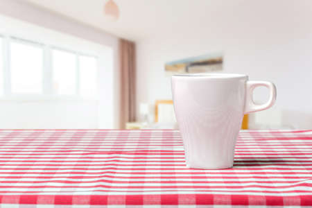 Coffee Cup on a tableの写真素材