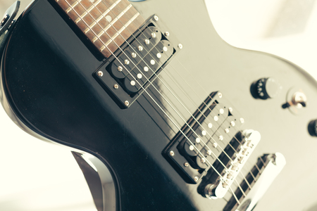 Electric guitar body detailの写真素材