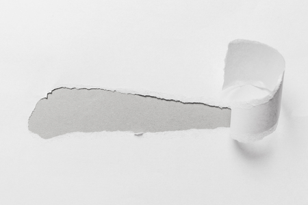 white ripped paperの写真素材