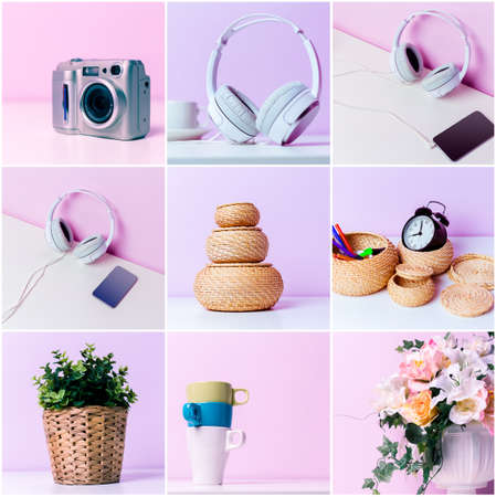 Home decor collageの写真素材