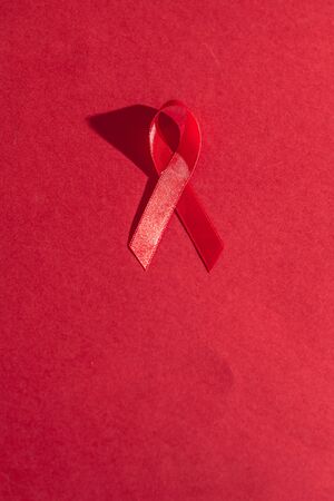 ribbon as symbol of aids awarenessの写真素材