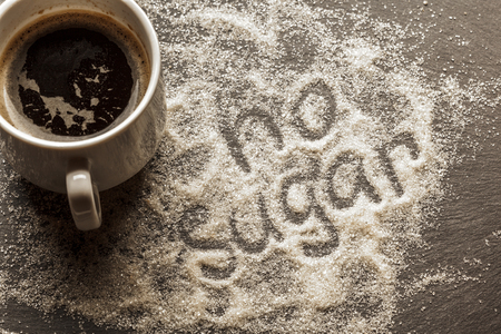 Cup of coffee with sugarの写真素材