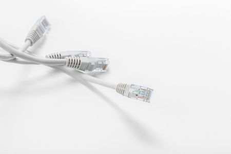 Close up of network cable
