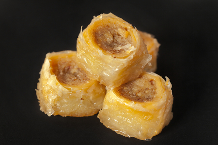 traditional eastern desserts on the tableの写真素材