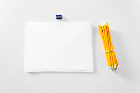 Blank white paper noteの写真素材