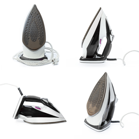 New iron isolated on a white backgroundの写真素材