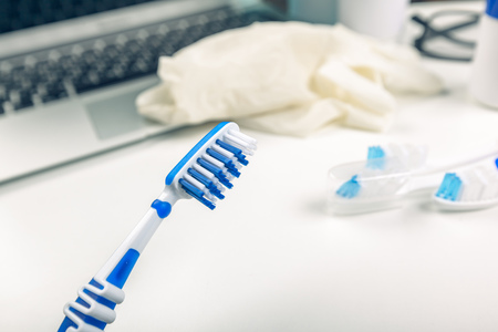 Medicine doctor's working tableの写真素材