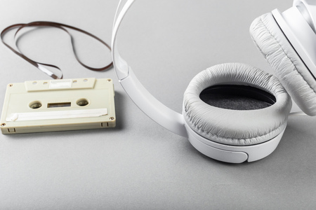 White headphonesの写真素材