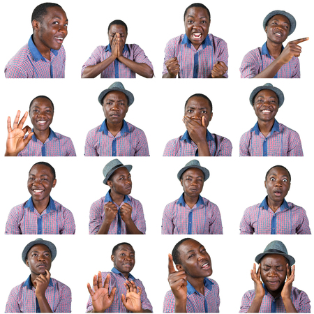 Set of handsome emotional manの写真素材