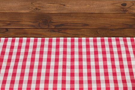 Background with empty wooden table with tableclothの写真素材