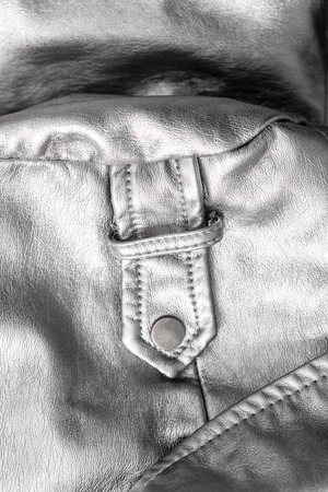 Female leather jacketの写真素材