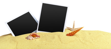 photos on sand backgroundの写真素材