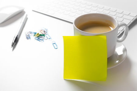 Office desk, top viewの写真素材