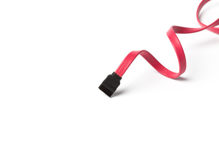 Cable computer bus with plug isolated on white background